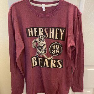 Hershey Bears Long Sleeve Graphic Shirt Size M